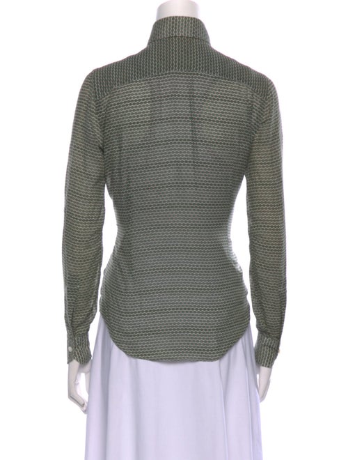 Salvatore Piccolo Printed Long Sleeve Button-Up Top