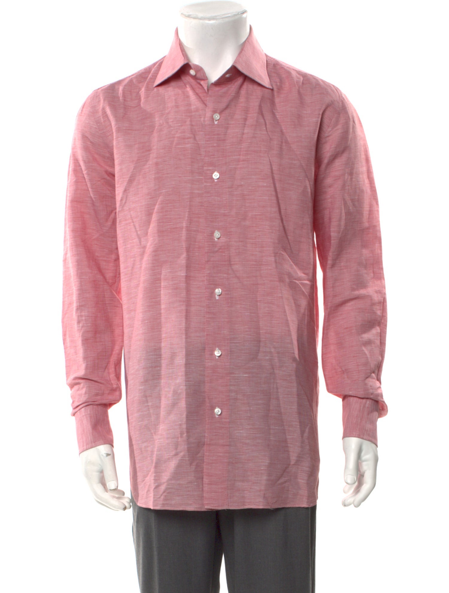 Salvatore Piccolo Linen Long Sleeve Dress Shirt