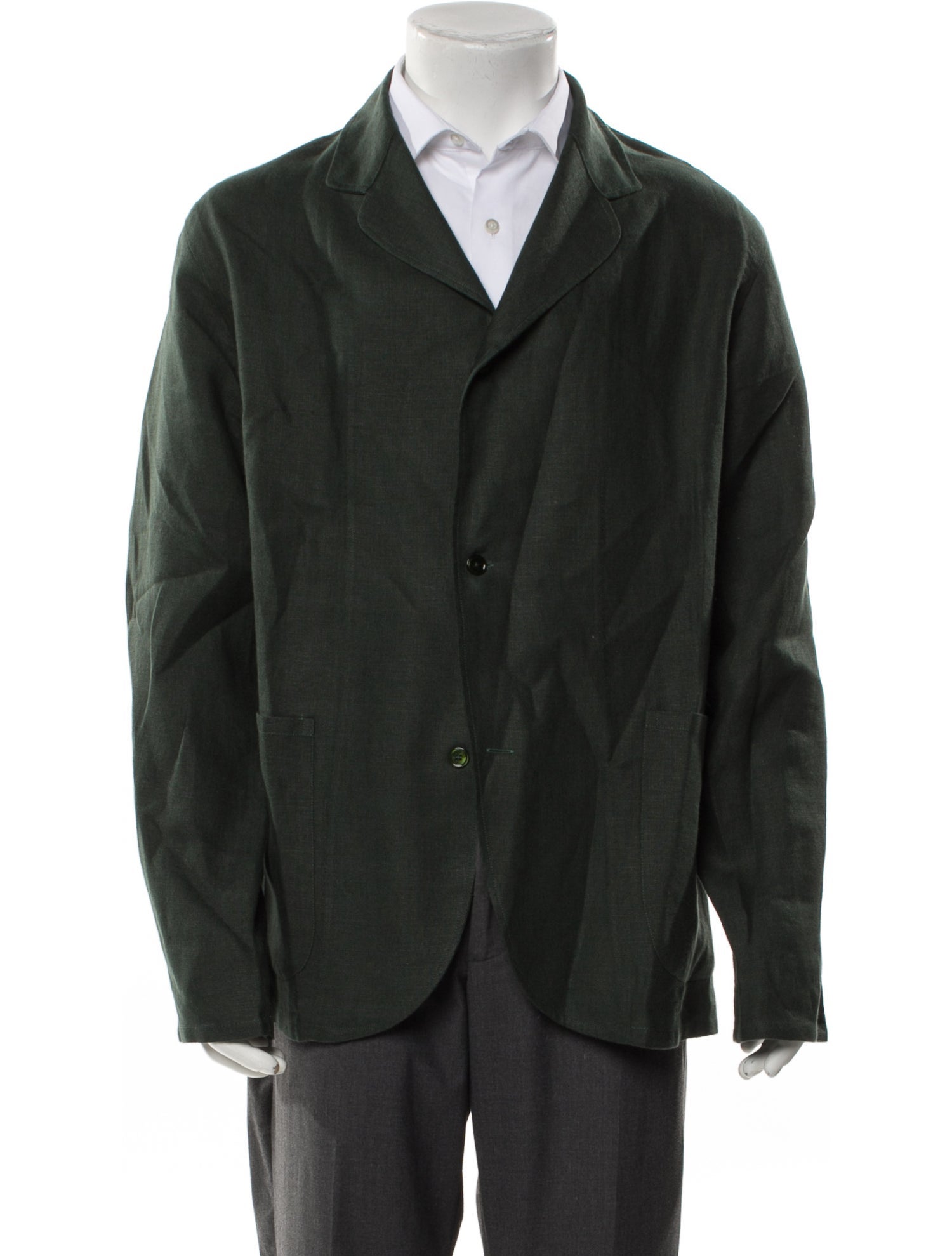 Salvatore Piccolo Linen Embroidered Accent Blazer