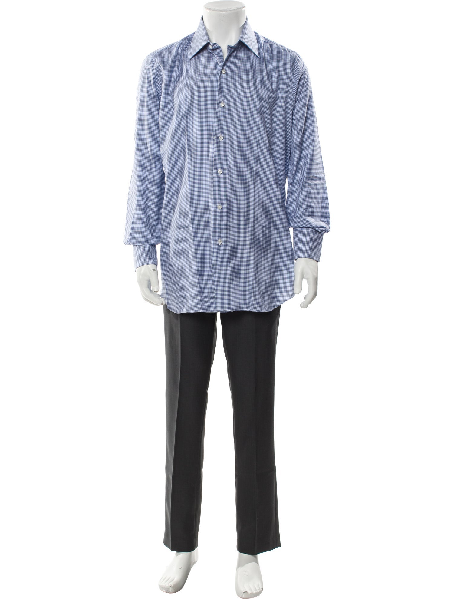 Salvatore Piccolo Plaid Print Long Sleeve Shirt