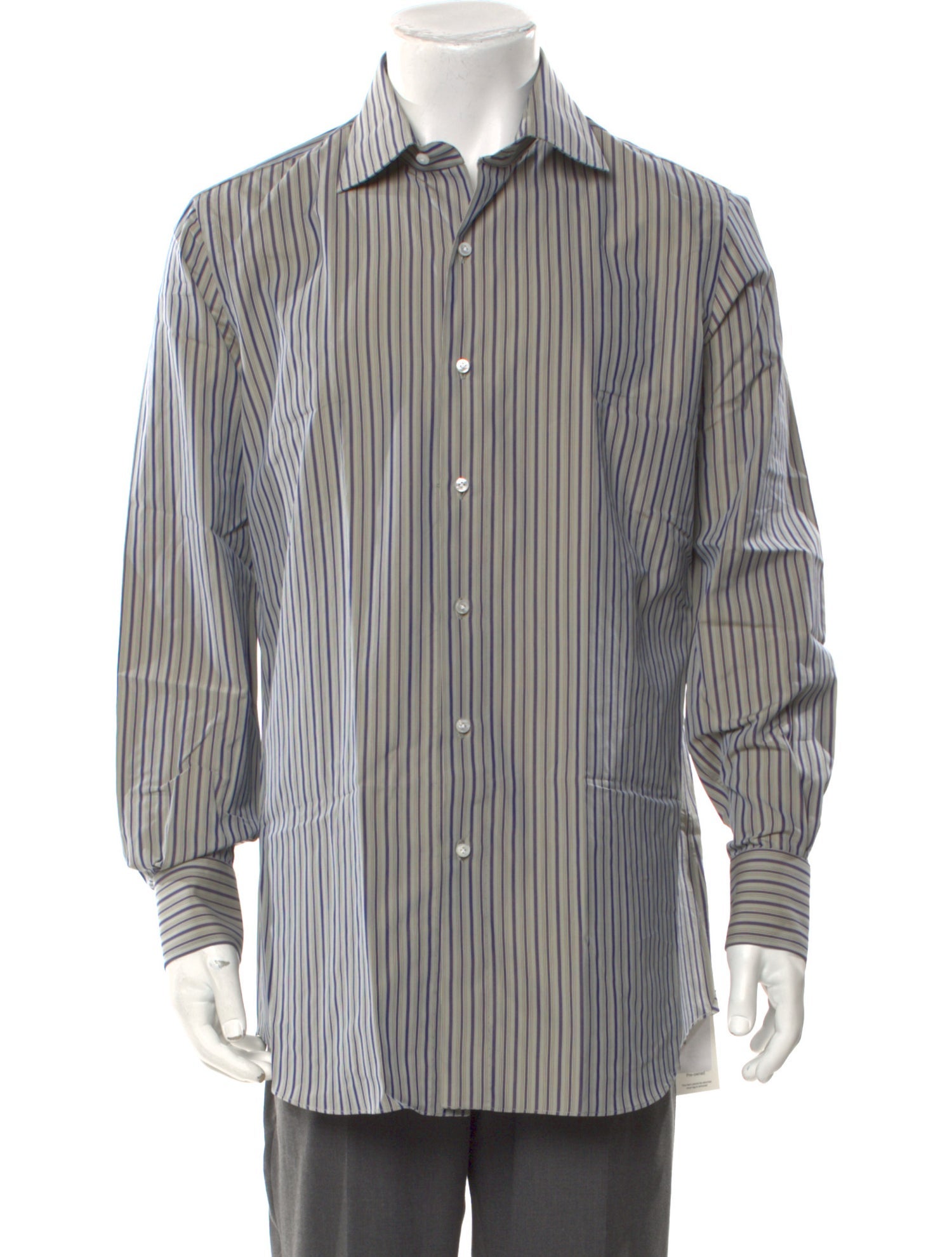 Salvatore Piccolo Striped Long Sleeve Dress Shirt