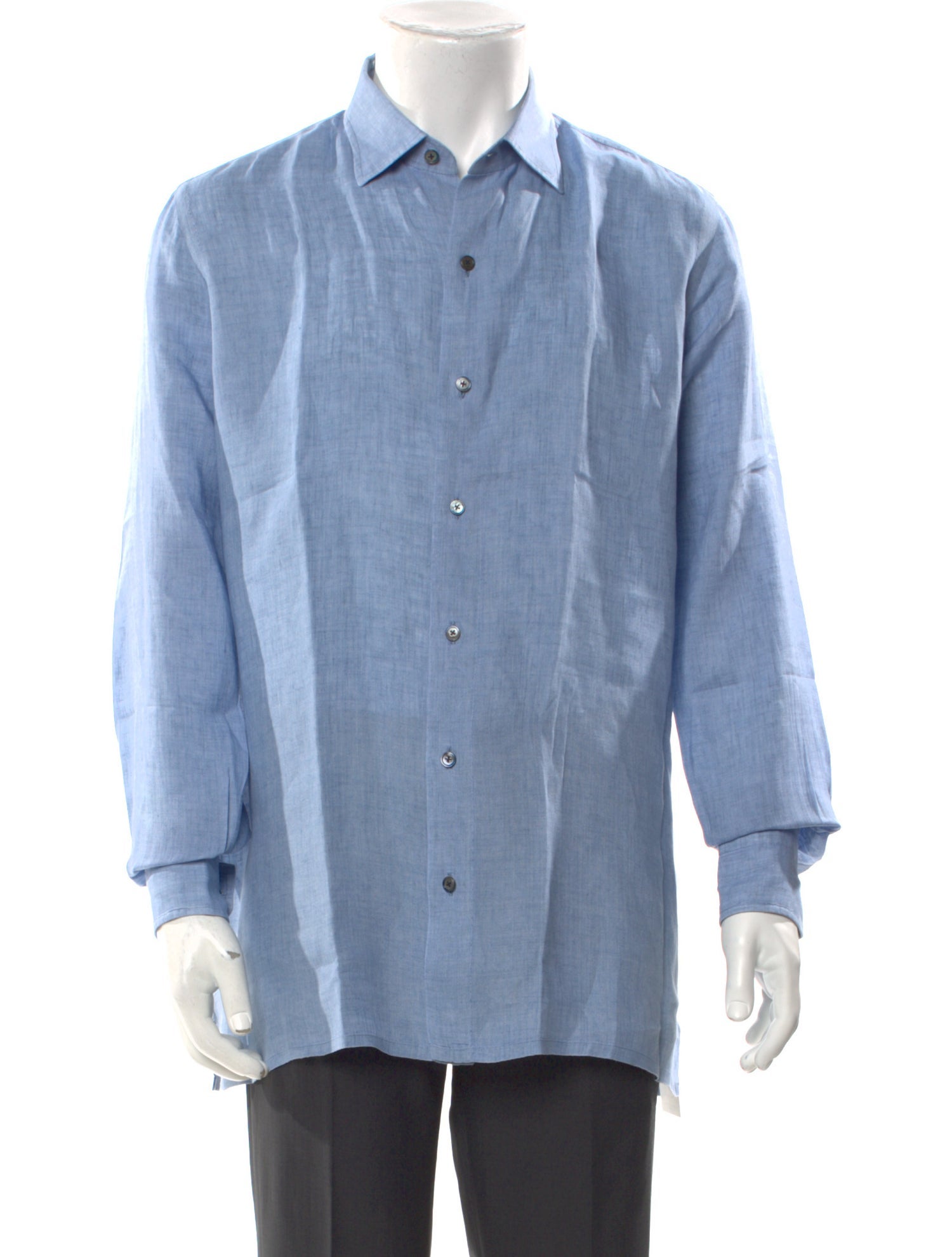 Salvatore Piccolo Linen Long Sleeve Dress Shirt