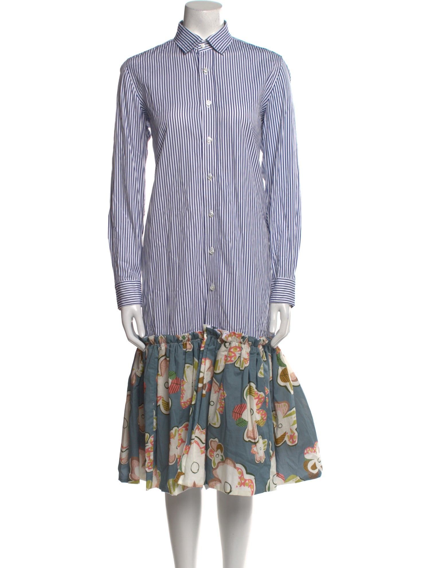 Salvatore Piccolo Striped Midi Length Dress