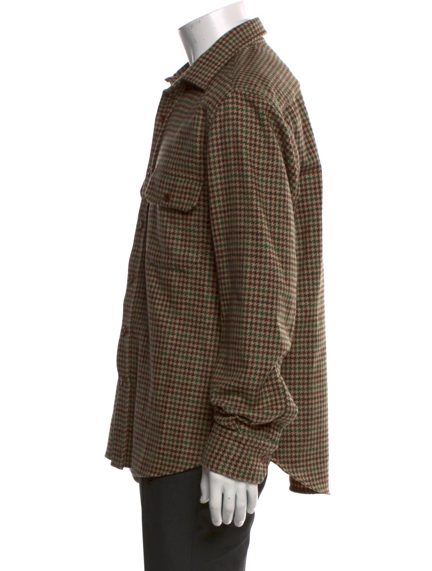 Salvatore Piccolo Virgin Wool Plaid Print Shirt