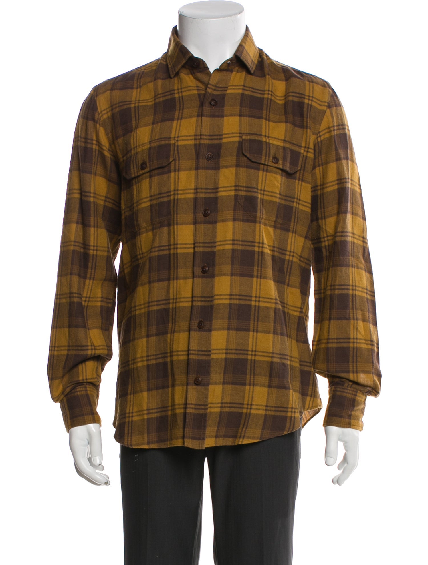 Salvatore Piccolo Plaid Print Long Sleeve Shirt