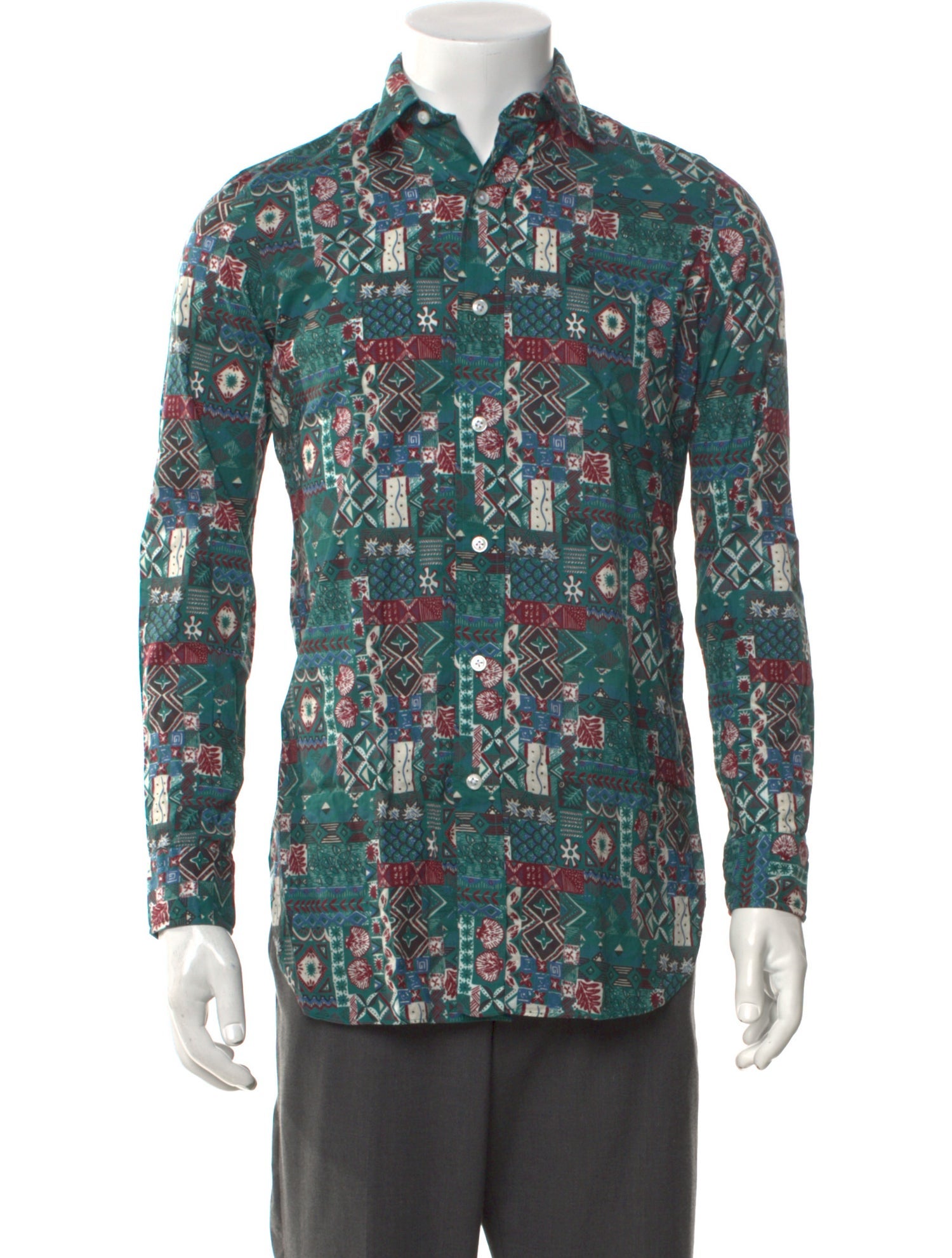 Salvatore Piccolo Printed Long Sleeve Shirt w/ Tags