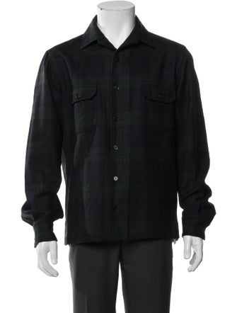 Salvatore Piccolo Wool Long Sleeve Denim Shirt