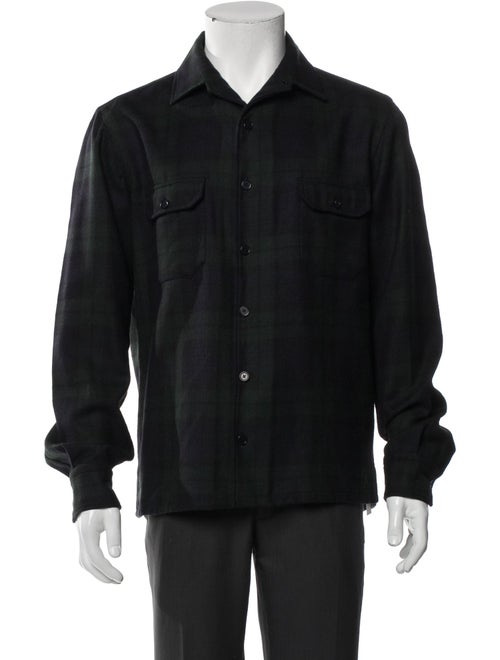Salvatore Piccolo Wool Long Sleeve Denim Shirt