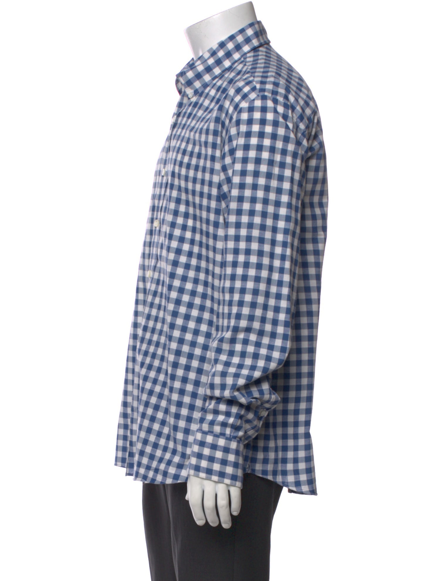 Salvatore Piccolo Plaid Print Long Sleeve Dress Shirt