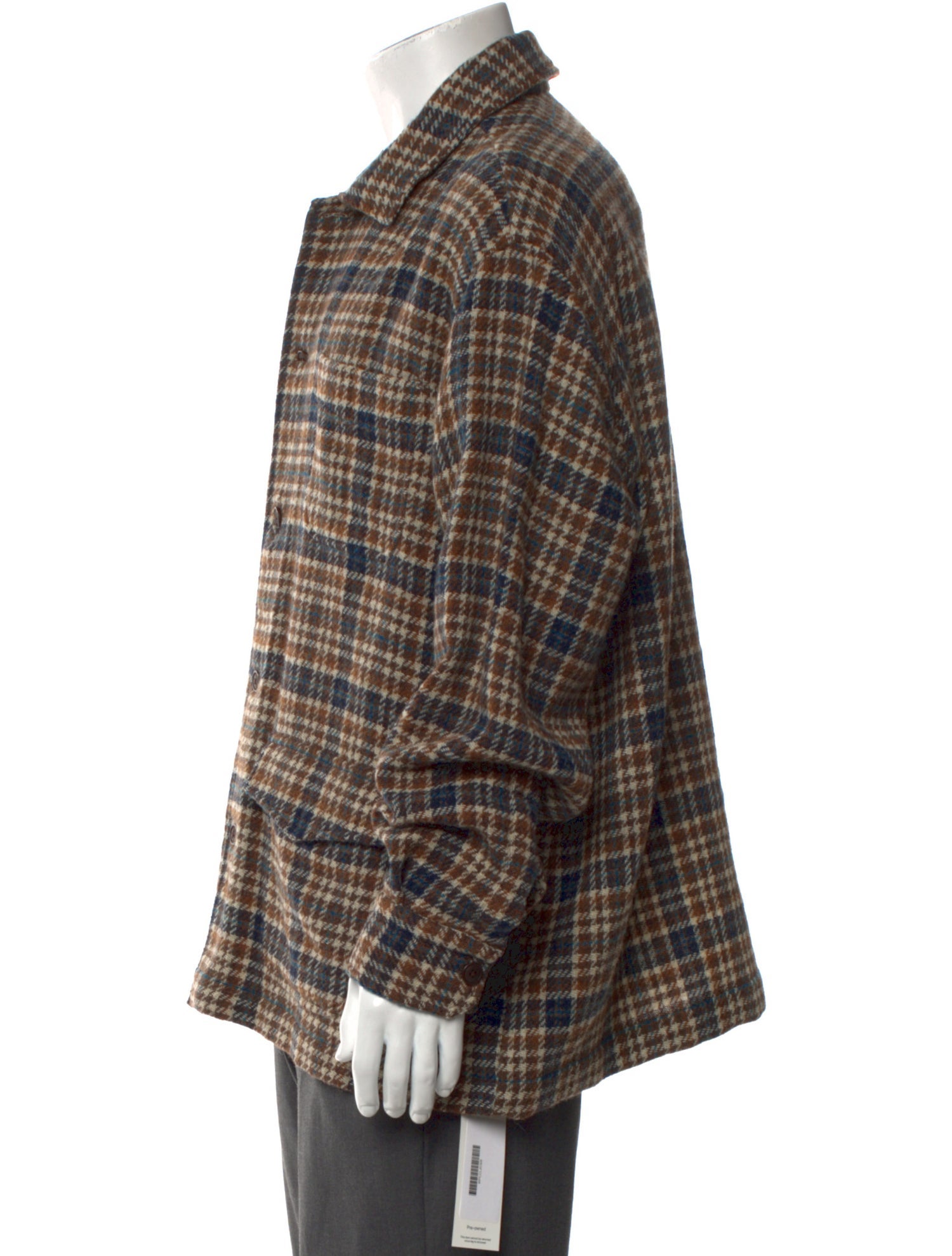 Salvatore Piccolo Wool Plaid Print Shirt
