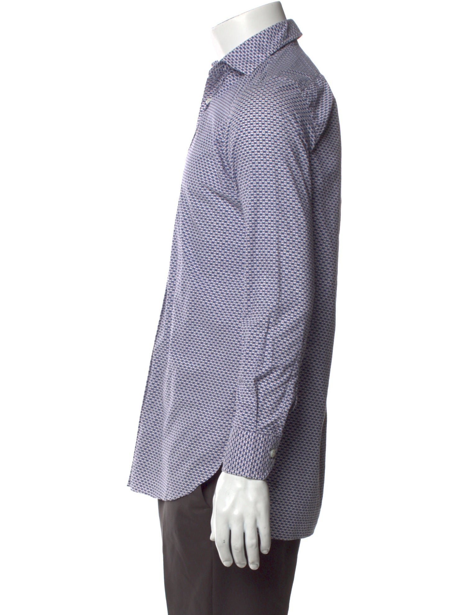 Salvatore Piccolo Plaid Print Long Sleeve Dress Shirt