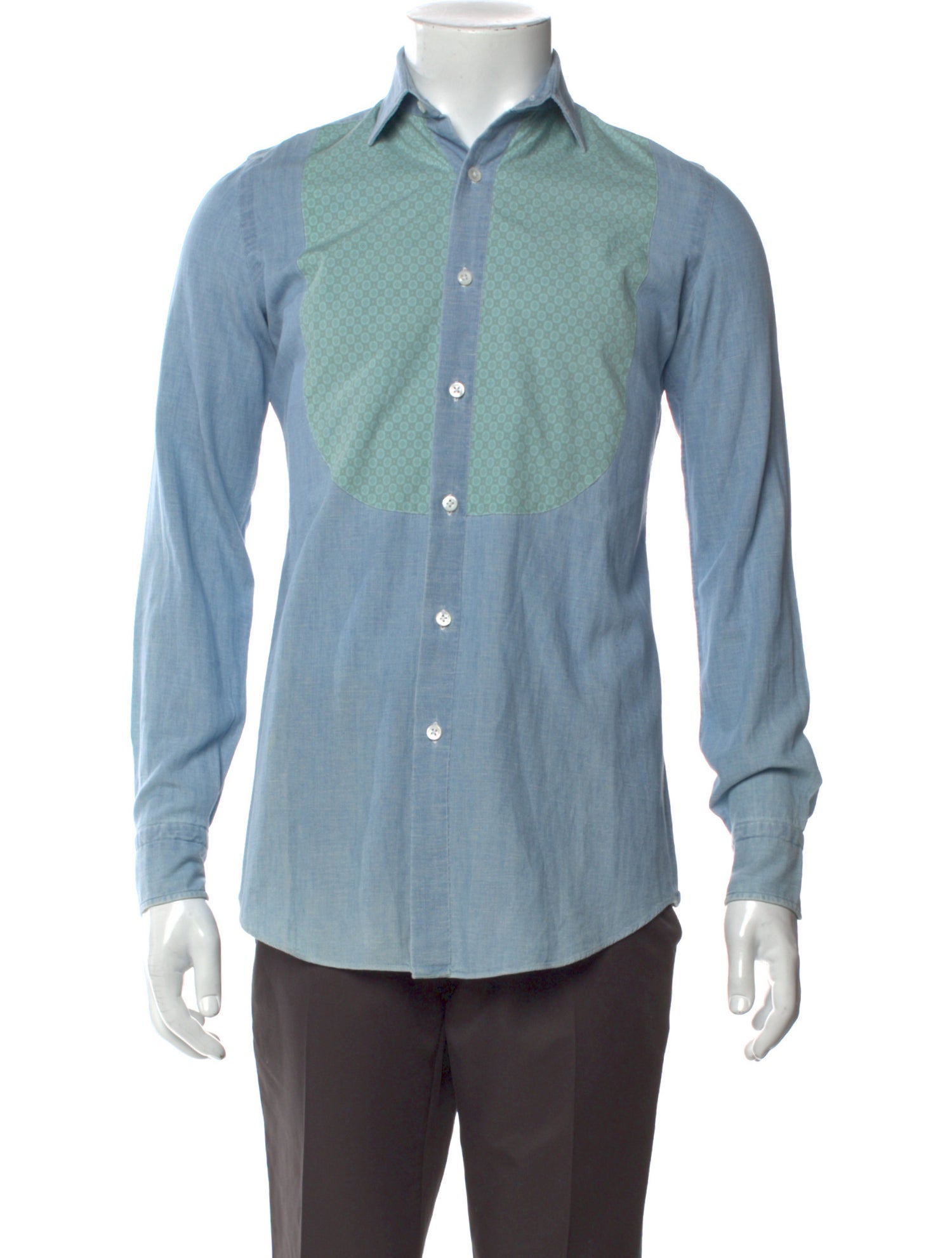 Salvatore Piccolo Polka Dot Print Long Sleeve Dress Shirt