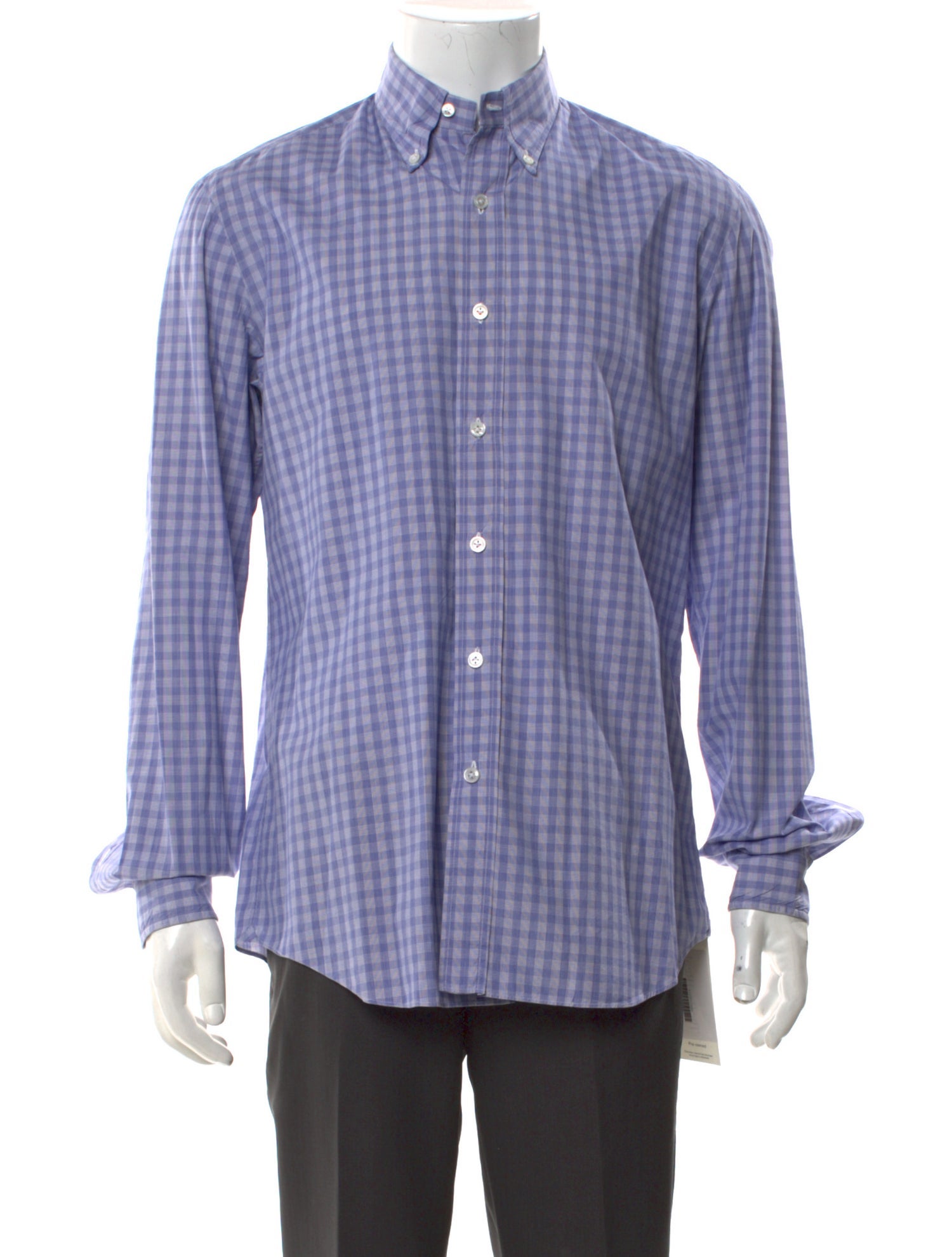 Salvatore Piccolo Plaid Print Long Sleeve Shirt