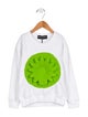 Paula Canovas Del Vas Girls Puff Flower Crewneck Sweatshirt