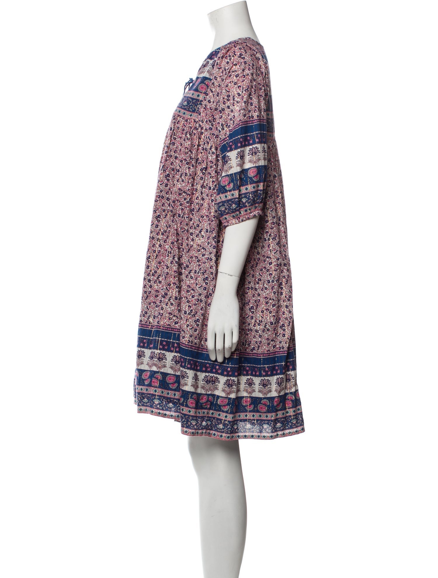 Pink Chicken Printed Knee-Length Dress