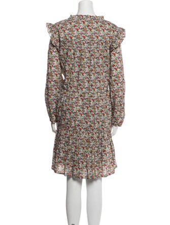 Pink Chicken Floral Print Knee-Length Dress