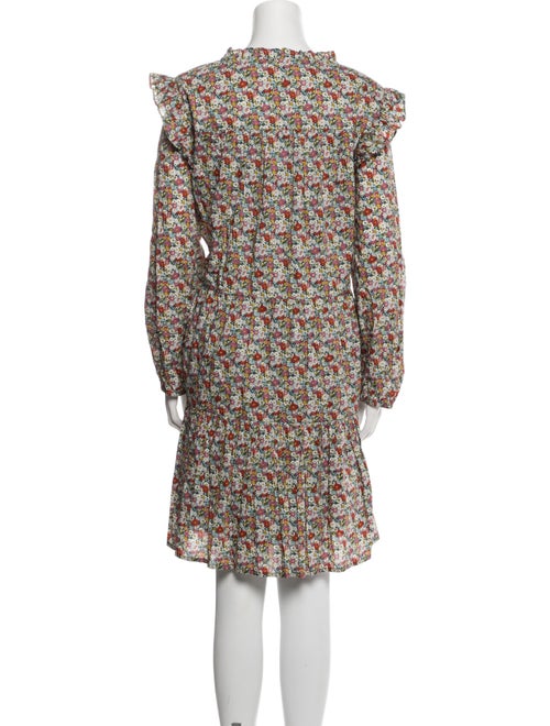 Pink Chicken Floral Print Knee-Length Dress