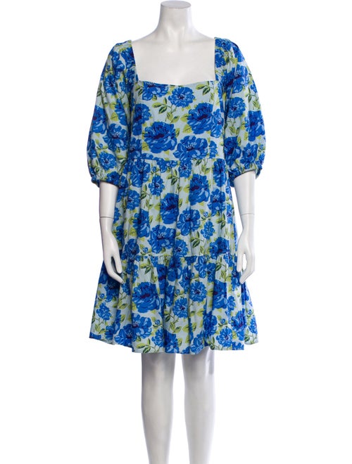 Pink Chicken Floral Print Knee-Length Dress