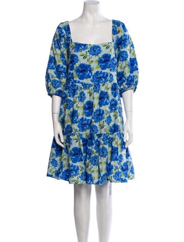 Pink Chicken Dresses Floral Print Knee-Length Dress XL