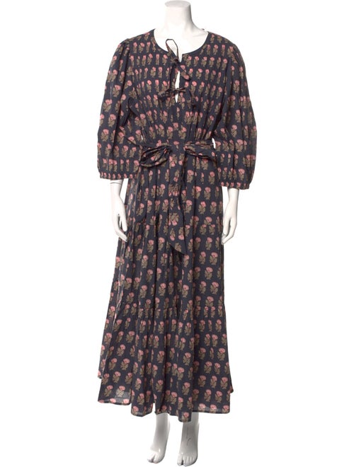 Pink Chicken Printed Long Dress