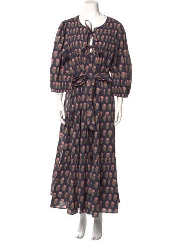 Pink Chicken Dresses Printed Long Dress XL