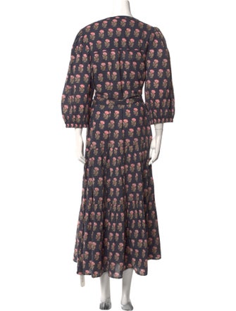 Pink Chicken Printed Long Dress