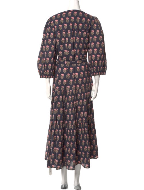 Pink Chicken Printed Long Dress