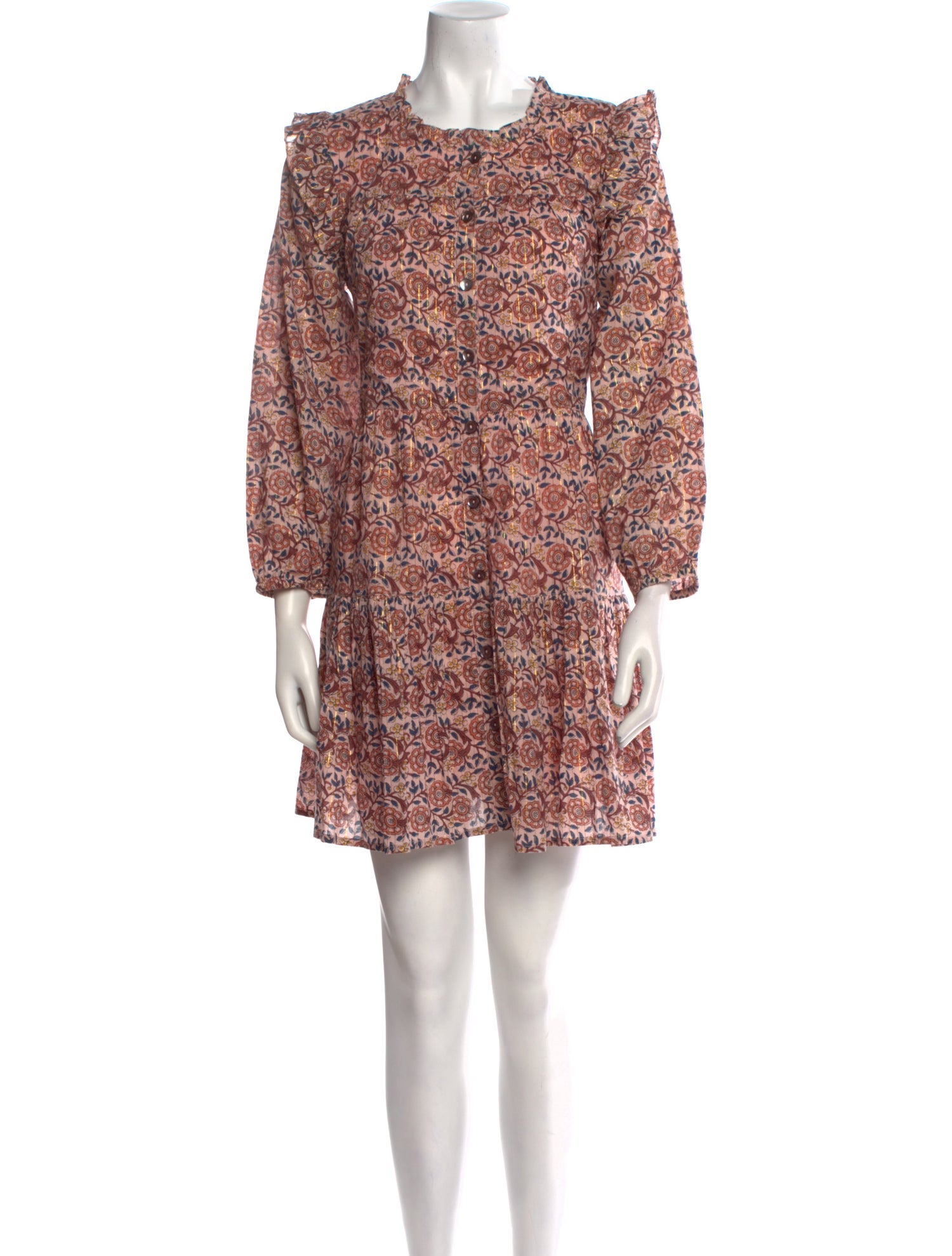 Pink Chicken Printed Mini Dress