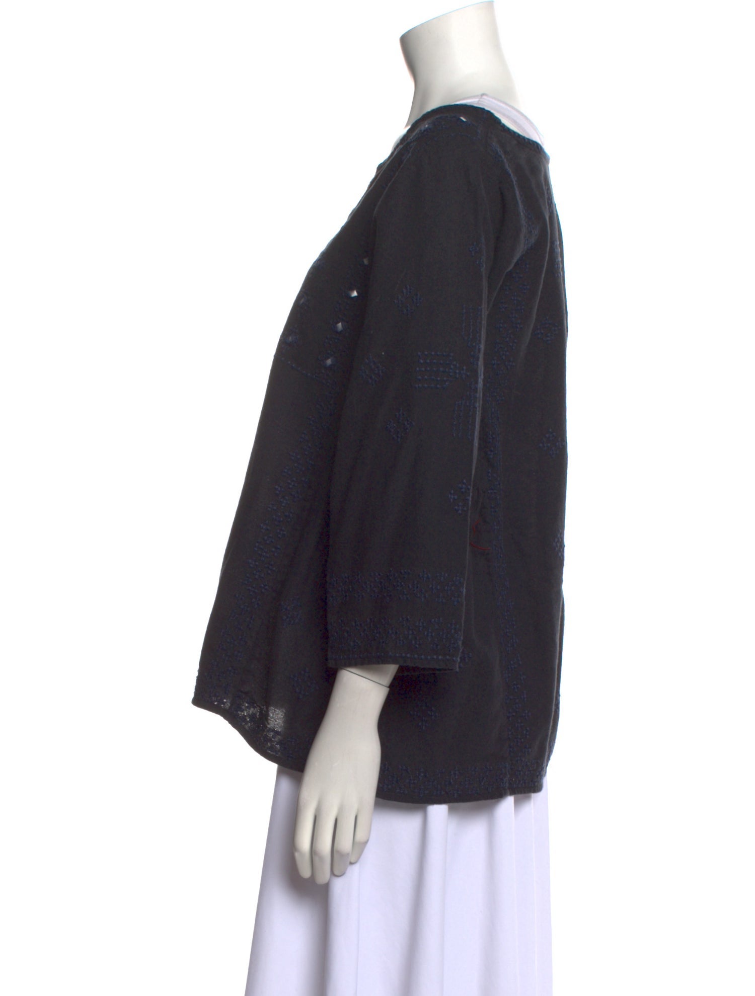 Pink Chicken V-Neck Three-Quarter Sleeve Top