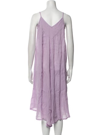 Pink Chicken V-Neck Midi Length Dress