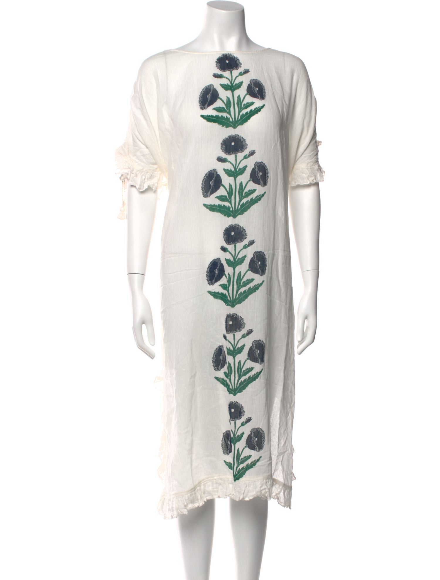 Pink Chicken Floral Print Midi Length Dress