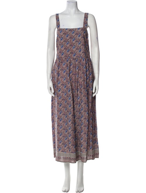 Pink Chicken Floral Print Square Neckline Jumpsuit