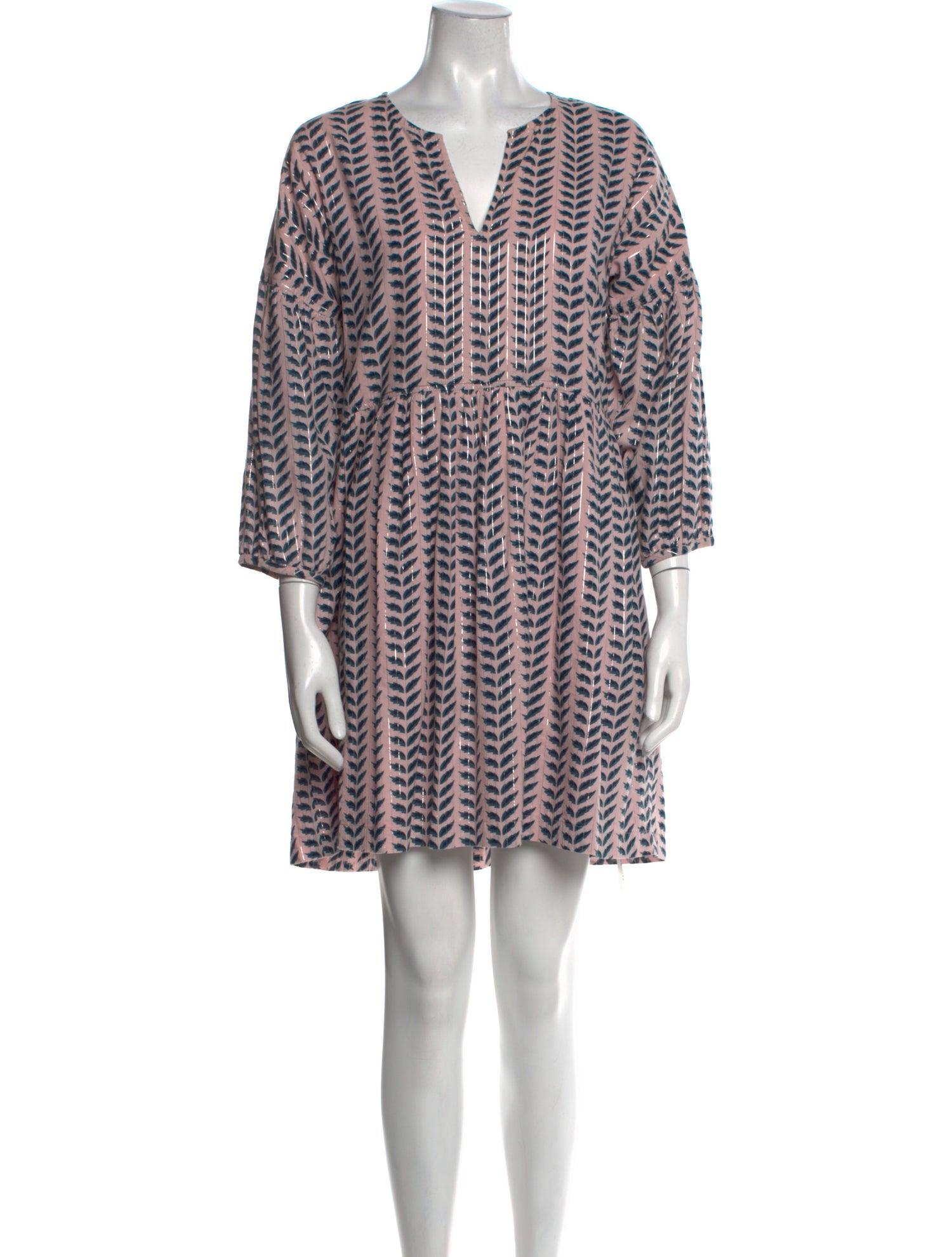 Pink Chicken Printed Mini Dress