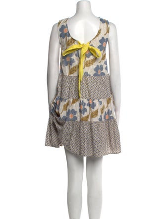 Pink Chicken Printed Mini Dress