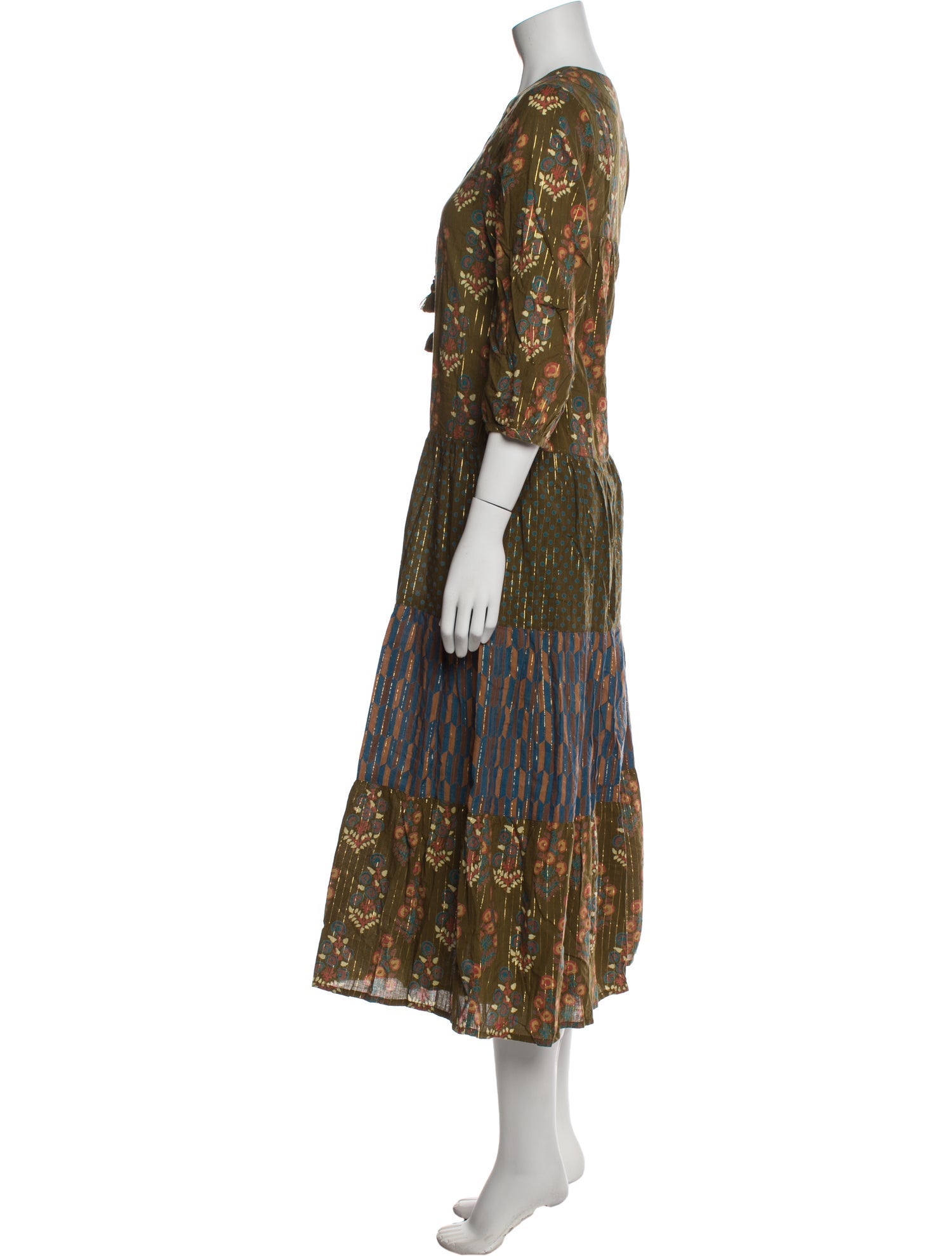 Pink Chicken Floral Print Long Dress