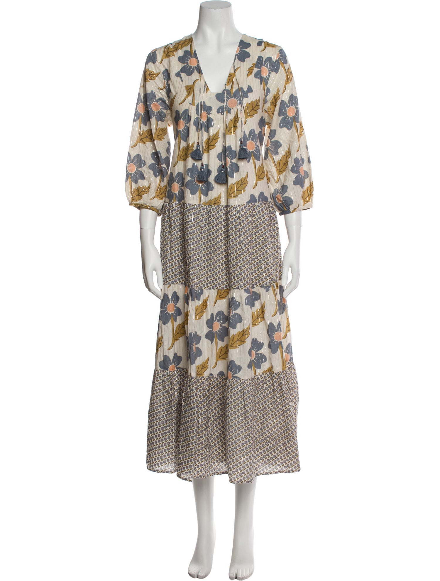 Pink Chicken Printed Long Dress