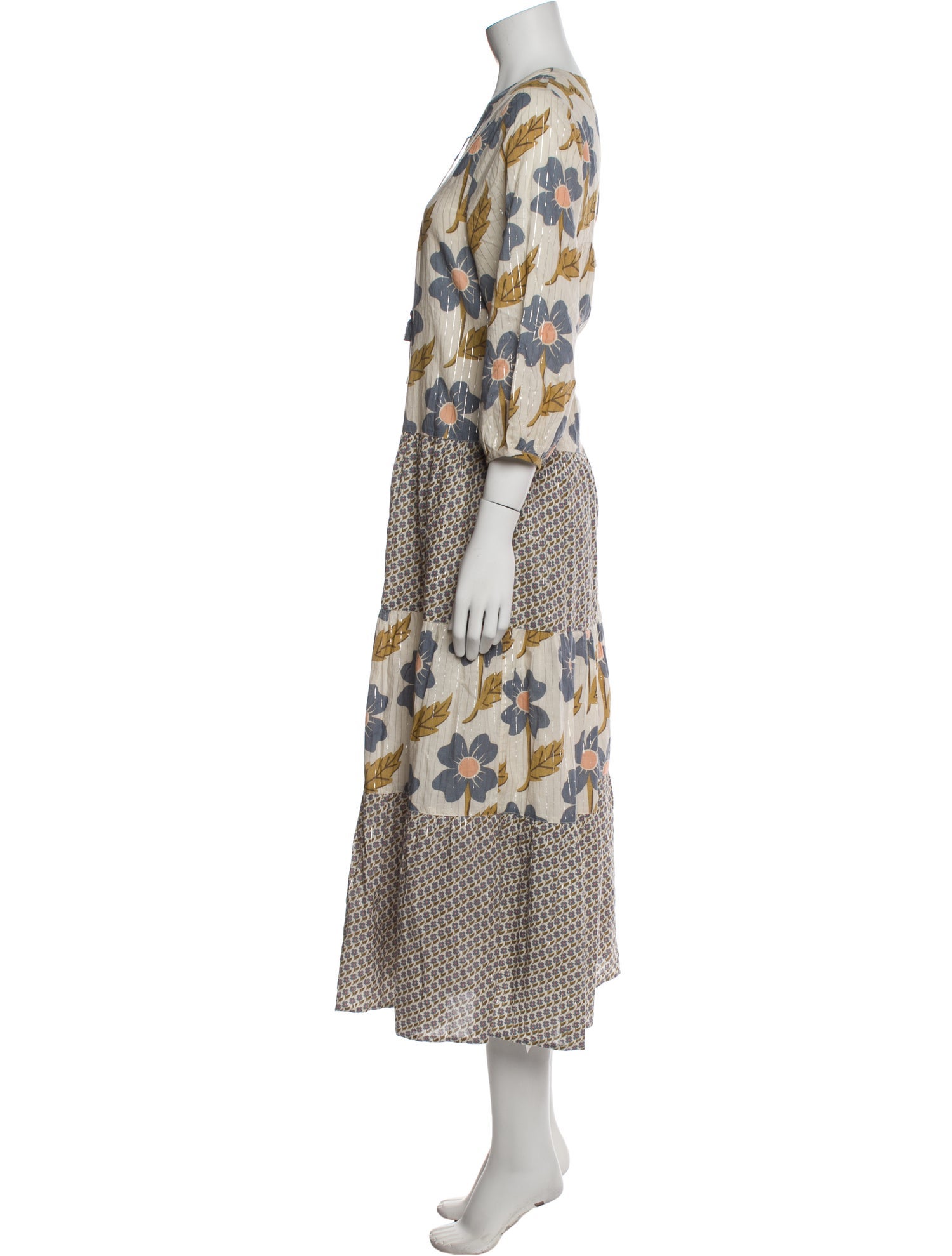 Pink Chicken Printed Long Dress