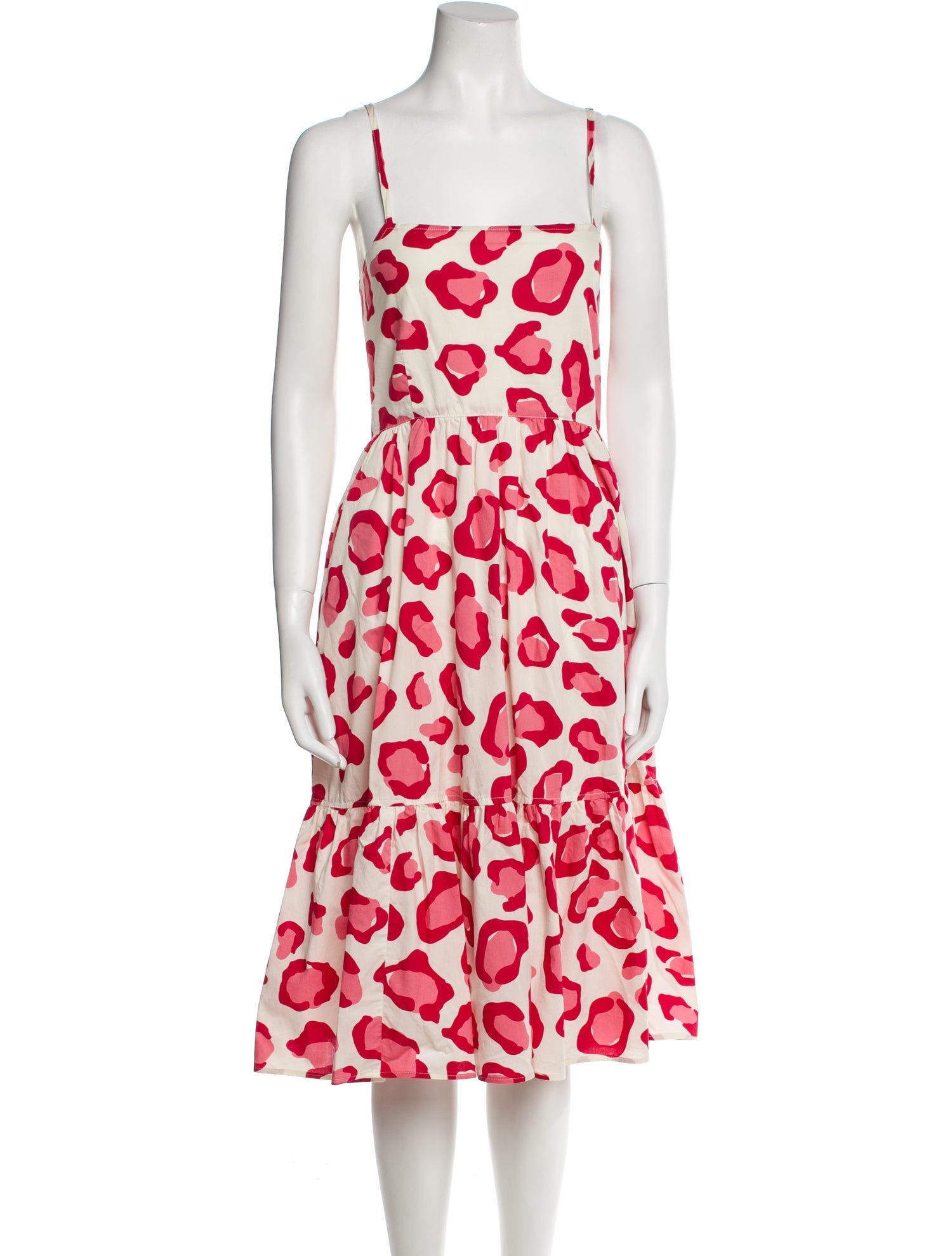 Pink Chicken Printed Midi Length Dress