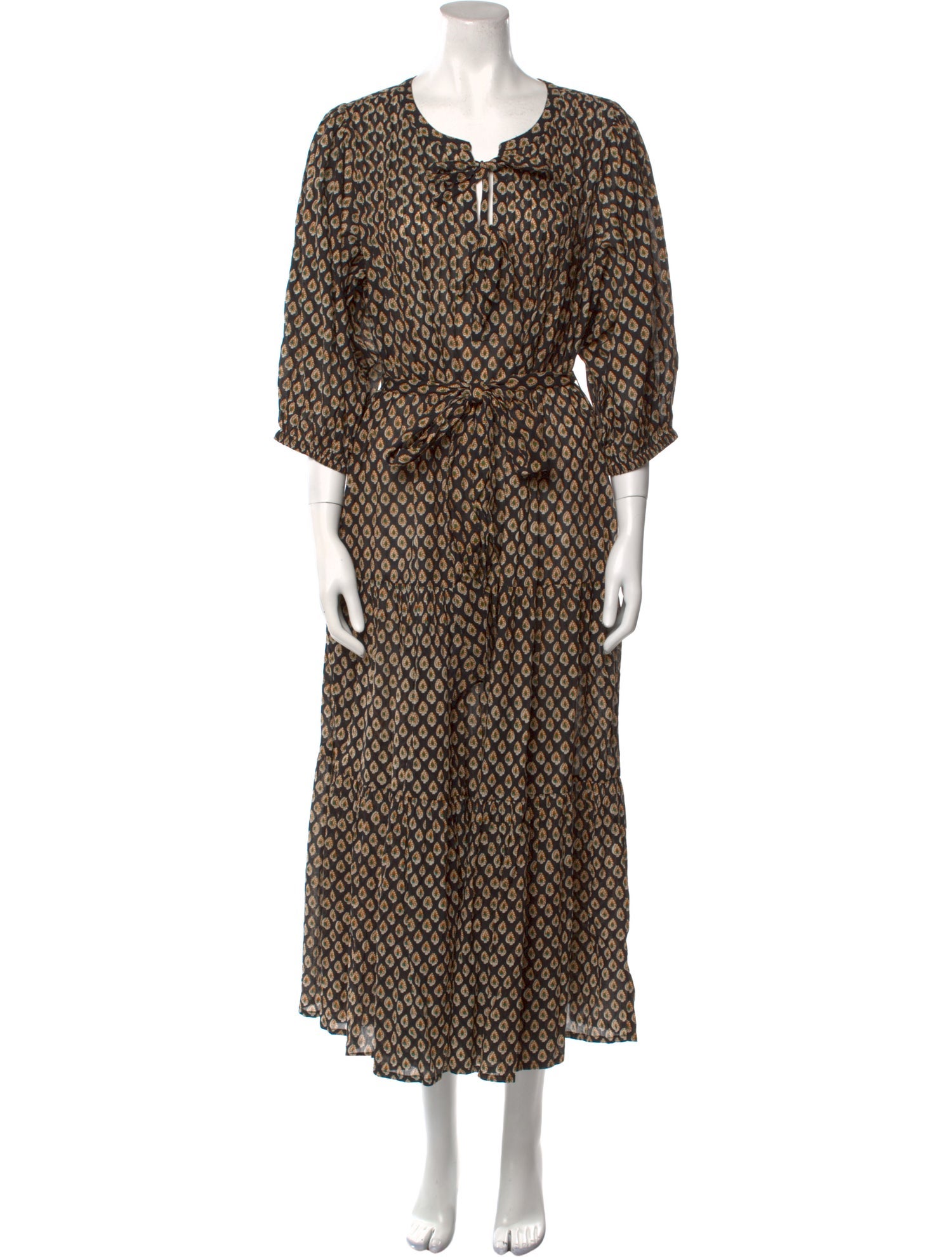 Pink Chicken Printed Midi Length Dress