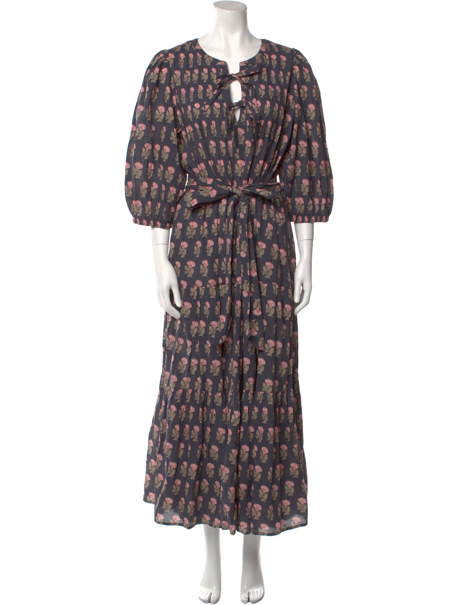 Pink Chicken Printed Long Dress