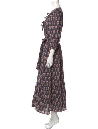 Pink Chicken Printed Long Dress