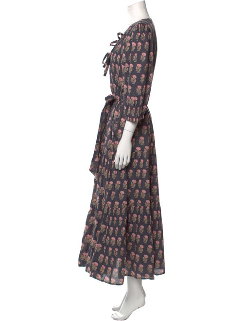 Pink Chicken Printed Long Dress