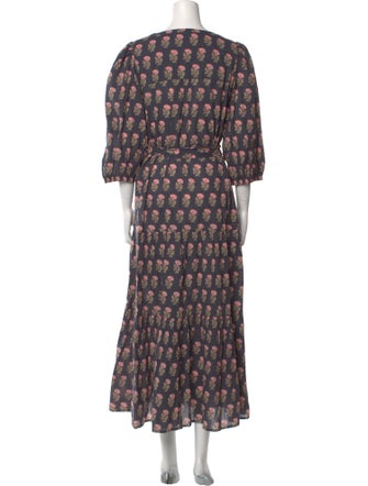 Pink Chicken Printed Long Dress