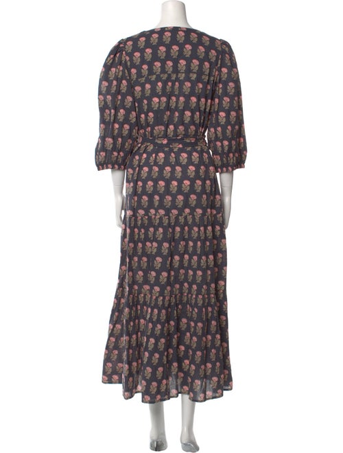 Pink Chicken Printed Long Dress