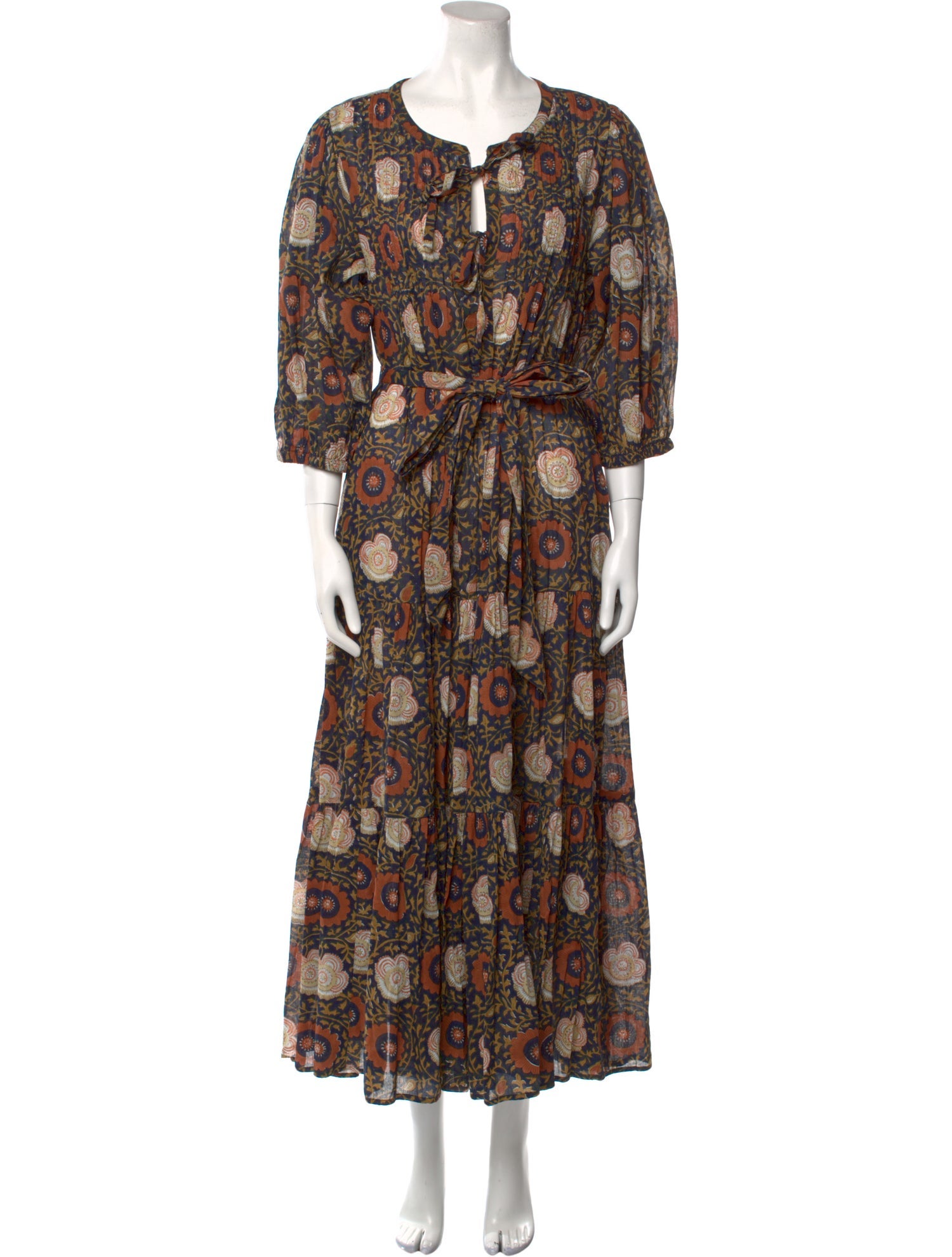 Pink Chicken Paisley Print Midi Length Dress