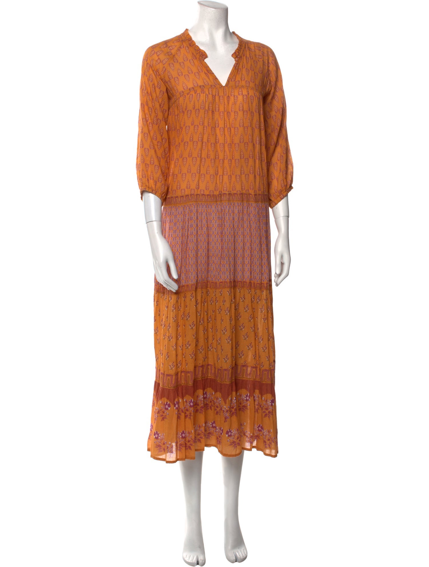 Pink Chicken Printed Long Dress