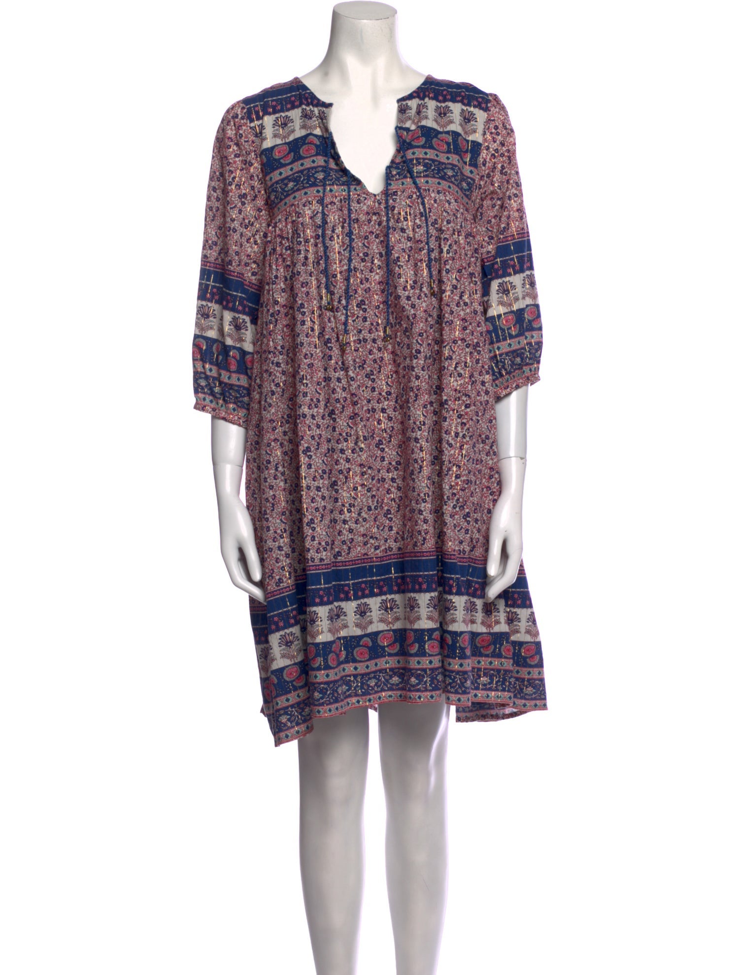 Pink Chicken Printed Knee-Length Dress