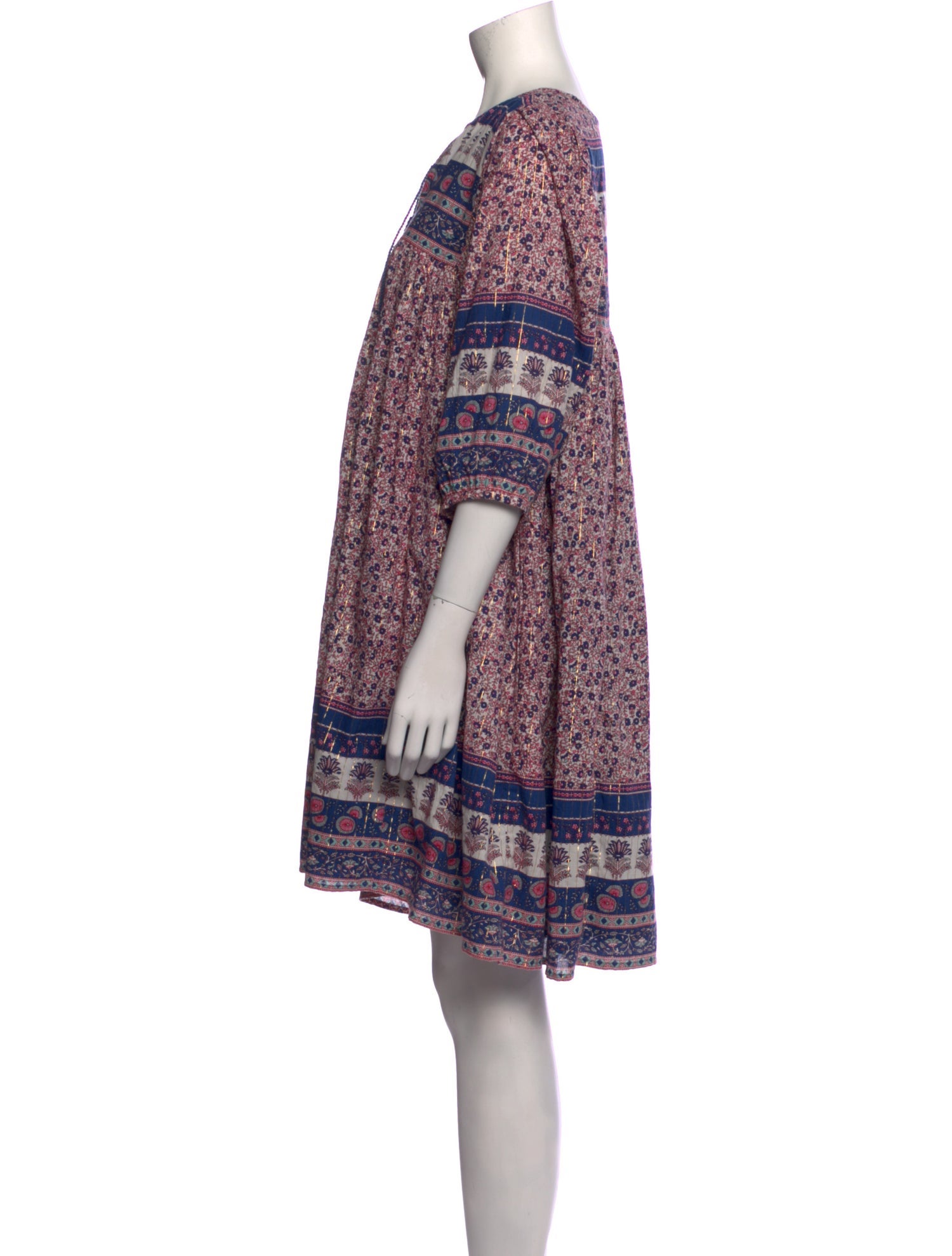 Pink Chicken Printed Knee-Length Dress