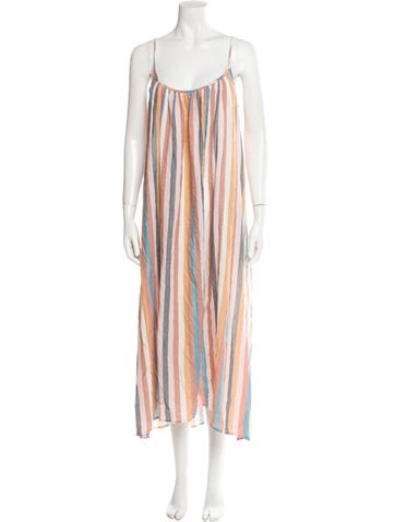 Pink Chicken Dresses Striped Long Dress S