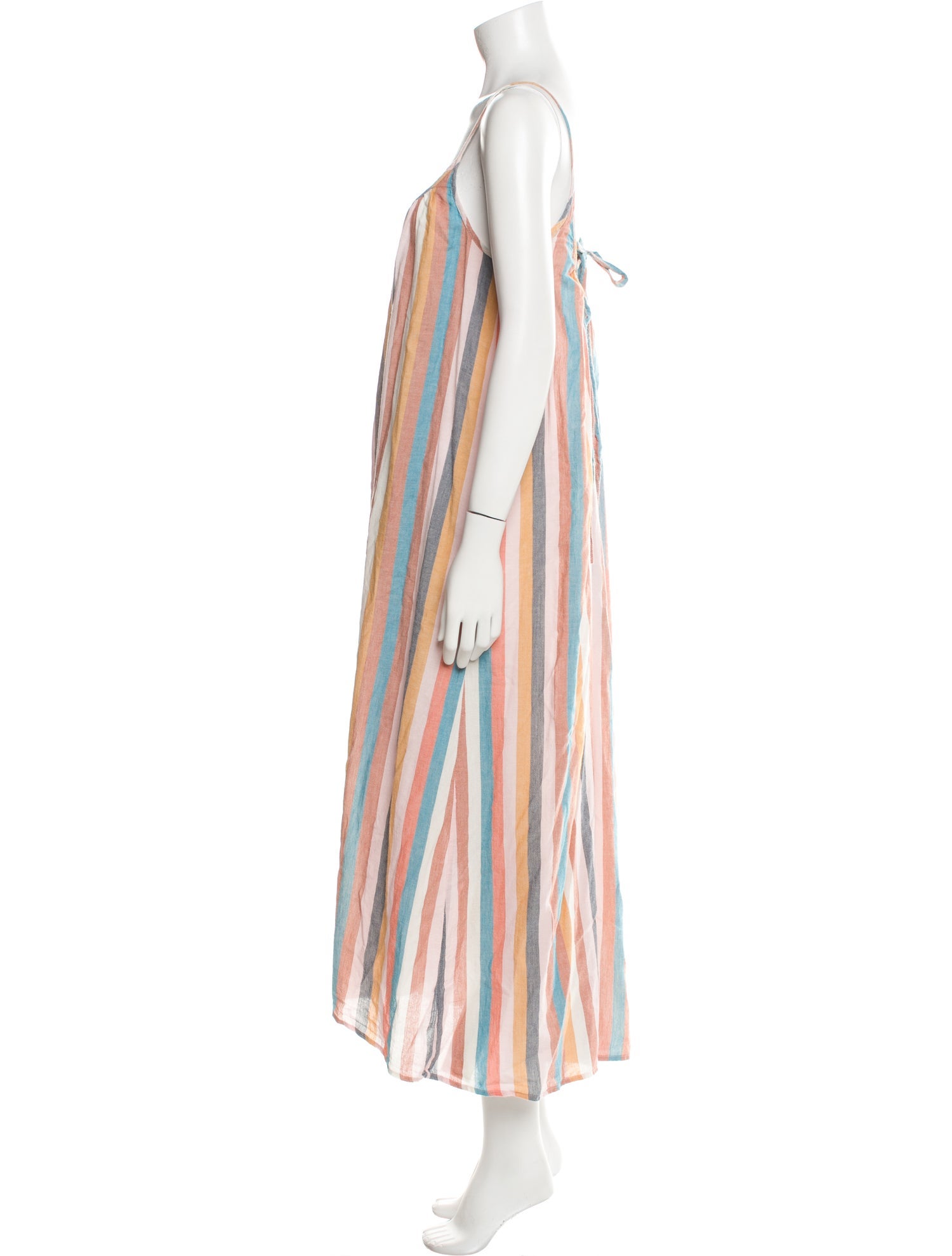 Pink Chicken Striped Long Dress